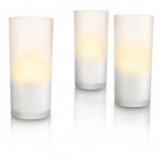 Set de 3 velas LED Imageo Candlelights, color blanco marca Philips  