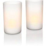Juego de 2 velas led blancas Philips Candlelights