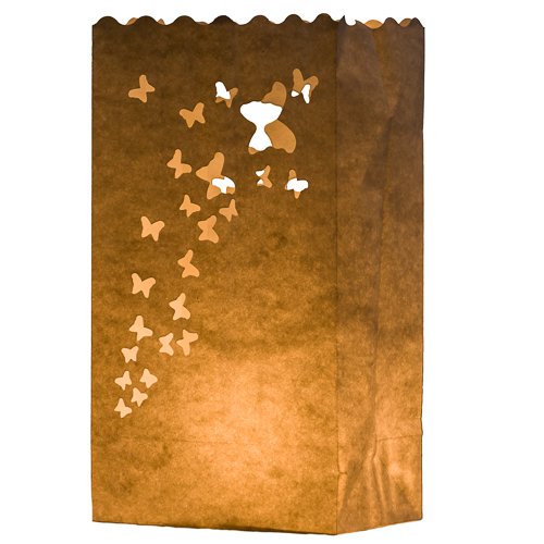 10 portavelas para bodas de papel, diseño mariposas, de Kurtzy