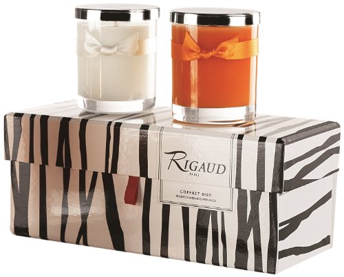 Velas 2 unidades, en estuche, aromas vesuvio y gardenia color naranja y blanco COF287703 de Rigaud