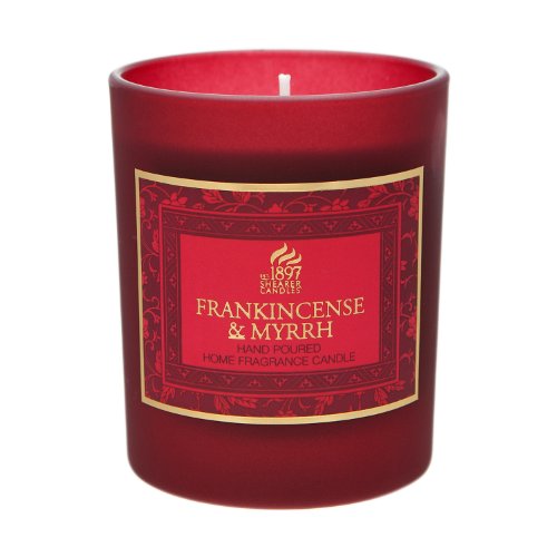 Vaso con vela perfumada, color rojo, de Shearer Candles