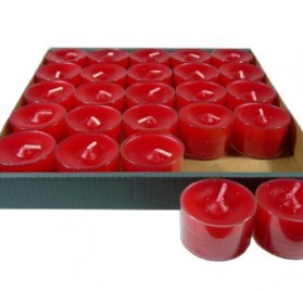 Set de 25 velas de té rojas Night Lights formato ahorro