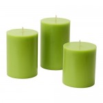 Pack de 3 velas aromáticas Nykär de color verde