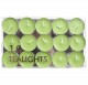 Pack de 15 velas pequeñas Village Candle sin aroma, color verde