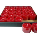 Set de 25 velas de té rojas Night Lights formato ahorro